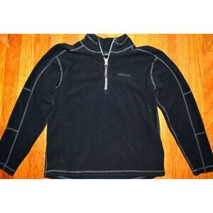 Marmot Kids Fleece Pullover Black 1/4 Zip L/S Youth XL 18/20 Outdoor Jacket